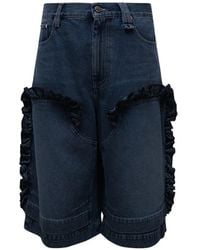 Simone Rocha - Jeans-Shorts Mit Rüschen - Lyst