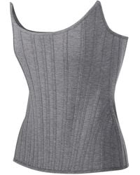 GIUSEPPE DI MORABITO - Ribbed Corset Top - Lyst