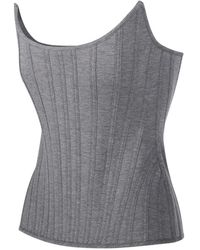 GIUSEPPE DI MORABITO - Ribbed Corset Top - Lyst