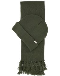 Sun 68 - Ensemble Écharpe-Bonnet En Maille Côtelée - Lyst