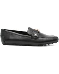 Michael Kors - Leather Logo-Plaque Loafers - Lyst