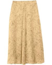 Fabiana Filippi - Floral-Print Midi Skirt - Lyst