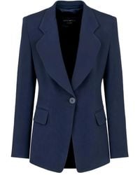 Emporio Armani - Single-Button Notched-Lapel Jacket - Lyst