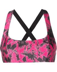 Philosophy Di Lorenzo Serafini - Floral-Print Cross-Strap Bralette - Lyst