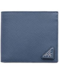 Prada - Saffiano-Leather Wallet With Coin Purse - Lyst