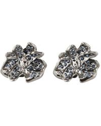 Marni - Flower Ohrstecker Mit Kristallen - Lyst