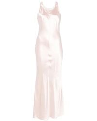 MATIERES FECALES - Satin Racerback Maxi Dress - Lyst