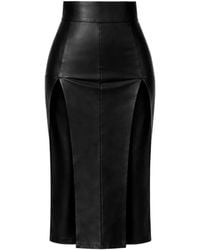 Heira Leatherwear - Venus Double-Slit Midi Skirt - Lyst