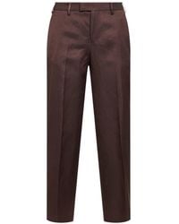 PT Torino - Textured Trousers - Lyst