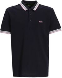 BOSS - Logo-Embroidered Cotton Polo Shirt - Lyst