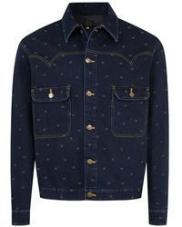 Needles - Star-Jacquard Denim Jacket - Lyst