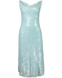 LAPOINTE - Sequined Cowl-Neck Midi Dress - Lyst