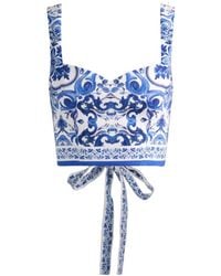 Alice + Olivia - Miriam Sweetheart Cropped Top - Lyst