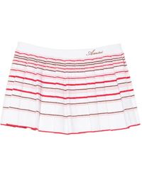 Amiri - Striped Pleated Mini Skirt - Lyst