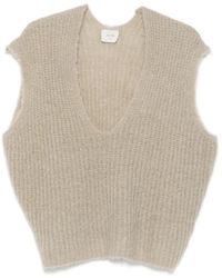 Alysi - Ribbed-Knit V-Neck Sweater Vest - Lyst