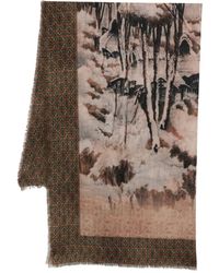 Pierre Louis Mascia - Euclides Fringed Patterned Scarf - Lyst