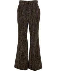 Fendi - Tweed Flared Broek - Lyst
