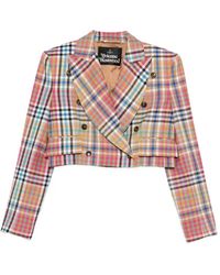 Vivienne Westwood - Double-Breasted Check Jacket - Lyst