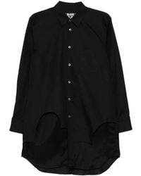 COMME DES GARÇON BLACK - Cut-Out Layered-Hem Shirt - Lyst