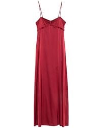 forte_forte - Satin-Finish Gathered Dress - Lyst