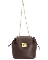 Coccinelle - Small C-Me Lock Grained-Leather Backpack - Lyst