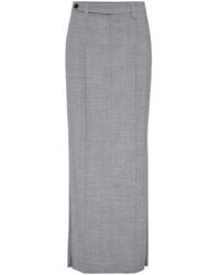 Brunello Cucinelli - Virgin Wool Fresco Maxi Skirt - Lyst