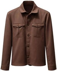 Franzese Collection - Chest-Pockets Button-Down Jacket - Lyst