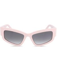 Marc Jacobs - Logo-Lettering Geometric-Frame Sunglasses - Lyst