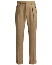 Polo Ralph Lauren - Glen Plaid Double-Pleated Trousers - Lyst