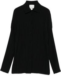 forte_forte - Geribbelde Blouse Met Knopen - Lyst