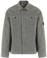 C.P. Company - Logo-Detail Corduroy Shirt - Lyst