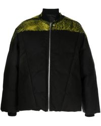 Rick Owens - Brushed-effect Panelled Padded Jacket - Lyst