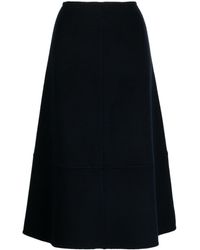 Yves Salomon - High-waisted Knitted Midi Skirt - Lyst