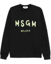 MSGM - Sweatshirt Mit Logo-Print - Lyst