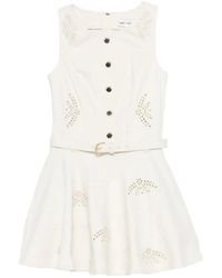 Self-Portrait - Mini-Jurk Met Ceintuur En Uitgesneden Details - Lyst