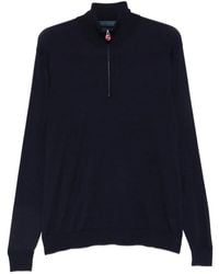 Kiton - Quarter-Zip Mock-Neck Sweater - Lyst