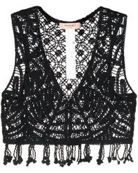 Twin Set - Crochet-knit Cropped Top - Lyst