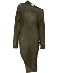 P.A.R.O.S.H. - Asymmetric Midi Dress - Lyst
