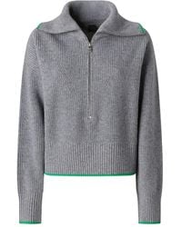 Pinko - Ribbed Zip-Up Sweater - Lyst