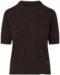 Liu Jo - Top Con Placa Del Logo Y Abertura Lateral - Lyst
