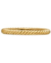 David Yurman - 18Kt Cable Collectibles Stack Ring (2Mm) - Lyst
