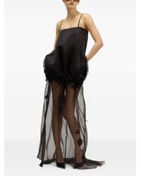 GIUSEPPE DI MORABITO - Sheer-Panelled Floral-Embellished Maxi Dress - Lyst