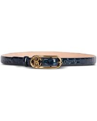 Roberto Cavalli - Croc-Effect Rc-Monogram Belt - Lyst