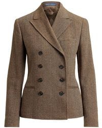 Polo Ralph Lauren - Herringbone Double-Breasted Blazer - Lyst
