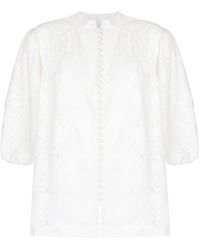 Acler Stapleton Puff-sleeves Blouse - White