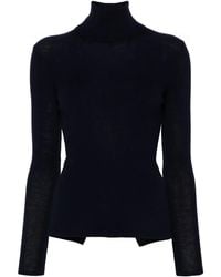P.A.R.O.S.H. - P.A.R.O..H. Leila Turtle-Neck Ribbed-Knit Jumper - Lyst