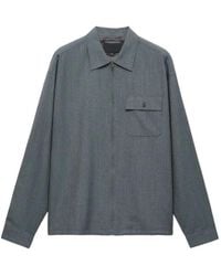 Prada - Camisa De Lana Con Cremallera - Lyst