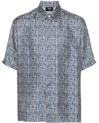 Fendi - Zijden Overhemd Met Ff-print - Lyst