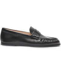 Stuart Weitzman - Spencer Ruched-Detail Leather Loafers - Lyst