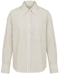 Arlo Mott - Chemise Watts Rayée Boutonnée Sur Le Côté - Lyst